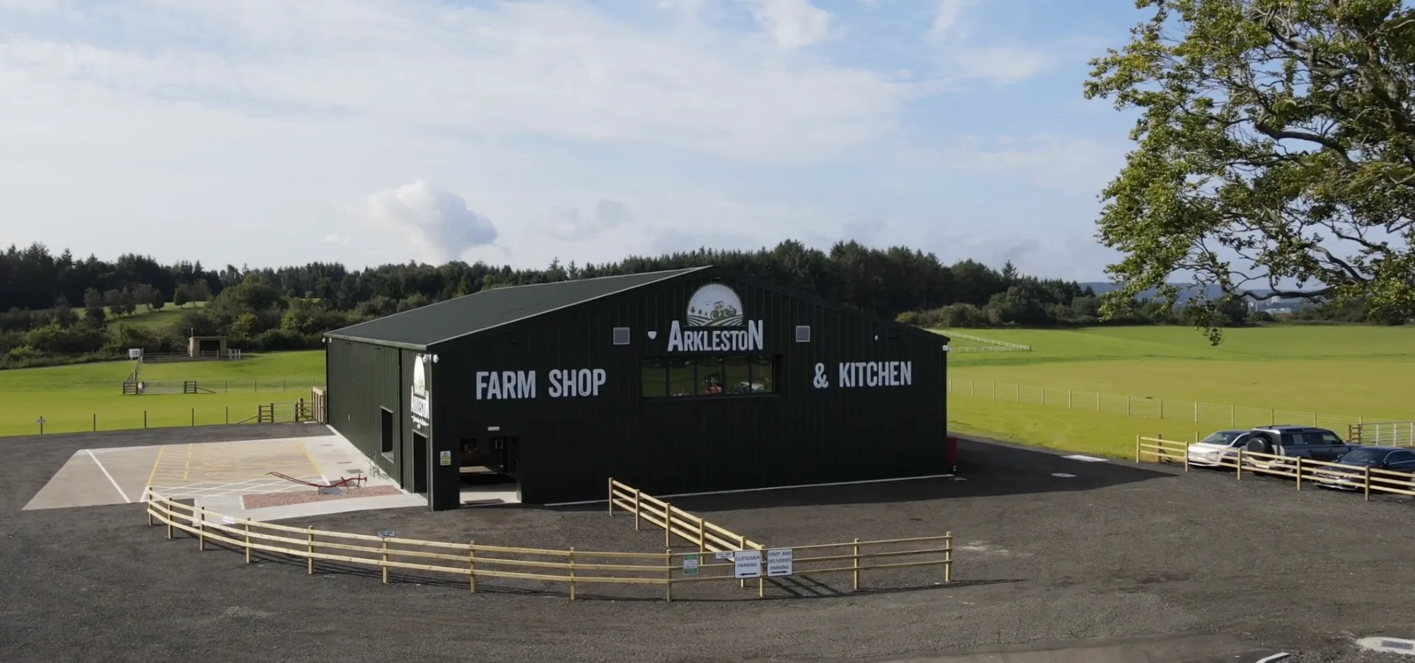 the exterior of Arkleston Farm Shop